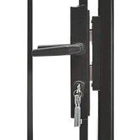 Berkfield Home Elegant Garden Gate Steel 1x1.75 m Black