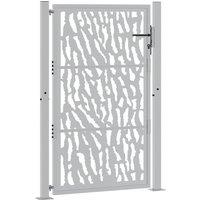 Berkfield Home Beautiful Garden Gate 105x155 cm Weathering Steel Trace Design in Brown