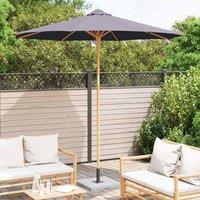 Berkfield Home Modern Garden Parasol - Dark Grey, 270x260 cm, Bamboo in Grey | Size: 270x260 cm