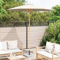 Berkfield Home Elegant Garden Parasol Cream White 240x260 cm Bamboo