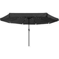Berkfield Home Modern Garden Parasol with LED Lights 395x245 cm Anthracite in Dark Grey | Size: 395x245 cm