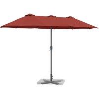 Berkfield Home Modern Garden Parasol Folding Terracotta 380 x 196 x 235 cm
