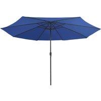 Berkfield Home Durable Garden Parasol with Metal Pole 390 cm Azure Blue