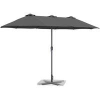 Berkfield Home Modern Garden Parasol Folding Anthracite 380 x 196 x 235 cm in Dark Grey