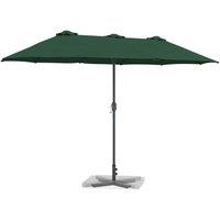 Berkfield Home Modern Garden Parasol Green 380 x 196 x 235 cm Powder-coated steel