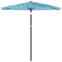 Berkfield Home Durable Garden Parasol with Steel Pole Blue 223x223x213 cm | Size: 223 x 223 x 213 cm
