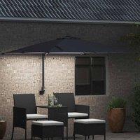 Berkfield Home Traditional Garden Parasol Anthracite 248, 5 x 247, 5 x 119 cm Fabric in Dark Grey