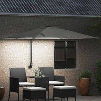 Berkfield Home Traditional Garden Parasol Sand 248, 5 x 247, 5 x 119 cm Fabric in Light Sand