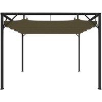 Berkfield Home Suitable Garden Gazebo with Retractable Roof 3x3 m Taupe 180 g/m