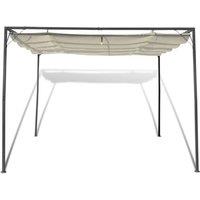 Berkfield Home Suitable Garden Gazebo with Retractable Roof Canopy in Beige