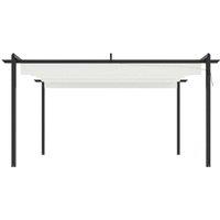 Berkfield Home Sturdy Garden Gazebo with Retractable Roof 4x3 m Cream