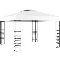 Berkfield Home Stylish Garden Marquee with LED String Lights 3x3 m White