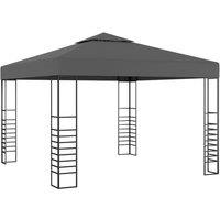 Berkfield Home Stylish Garden Marquee with LED String Lights 3x3 m Anthracite in Charcoal