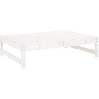 Berkfield Home Beautiful Garden Footstool White 120x80 cm Solid Wood Pine