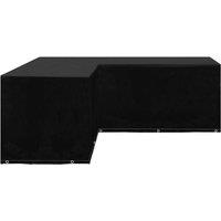 Berkfield Home Durable Garden Furniture Cover L-Shaped 12 Eyelets 250x90x90 cm in Black | Size: 250 x 90 x 90 cm