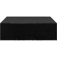 Berkfield Home Durable Garden Furniture Covers 2 pcs 12 Eyelets 250x250x70 cm in Black | Size: 250 x 250 x 70 cm
