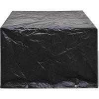 Berkfield Home Durable Garden Furniture Covers 2pcs 4 Person Poly Rattan 113x113cm in Black | Size: 113x113 cm