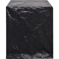 Berkfield Home Durable Garden Furniture Covers 2pcs Tabletennis Table 160x55x182 cm in Black | Size: 160 x 55 x 182 cm