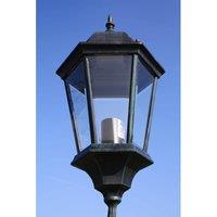 Berkfield Home Decorative Garden Light Post 2-arms 230 cm Dark Green/Black Aluminium in Green