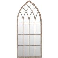 Berkfield Home Decorative Garden Mirror Sand 70x30 cm Iron for Outdoor Use in Cream