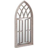 Berkfield Home Decorative Garden Mirror Sand 70x30 cm Iron for Outdoor Use in Cream