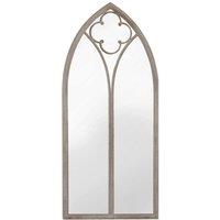 Berkfield Home Decorative Garden Mirror Sand 70x30 cm Iron for Outdoor Use in Cream