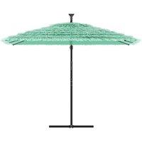 Berkfield Home Durable Garden Parasol with Steel Pole Green 290x290x238 cm | Size: 290 x 290 x 238 cm