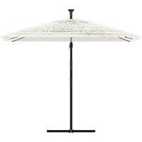 Berkfield Home Durable Garden Parasol with Steel Pole White 269x269x235 cm | Size: 269 x 269 x 235 cm