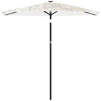 Berkfield Home Durable Garden Parasol with Steel Pole White 268x268x226 cm | Size: 268 x 268 x 226 cm