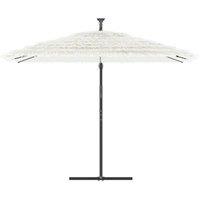 Berkfield Home Durable Garden Parasol with Steel Pole White 290x290x238 cm | Size: 290 x 290 x 238 cm