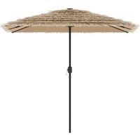 Berkfield Home Durable Garden Parasol with Steel Pole Brown 248x248x248 cm in Light Brown | Size: 248 x 248 x 248 cm