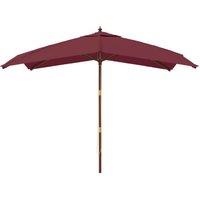 Berkfield Home Durable Garden Parasol with Wooden Pole Bordeaux Red 300x300x273 cm | Size: 300 x 300 x 273 cm