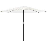 Berkfield Home Durable Garden Parasol with Steel Pole White 324x324x247 cm | Size: 324 x 324 x 247 cm