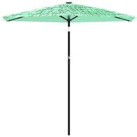 Berkfield Home Durable Garden Parasol with Steel Pole Green 223x223x213 cm | Size: 223 x 223 x 213 cm