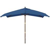 Berkfield Home Durable Garden Parasol with Wooden Pole Azure Blue 300x300x273 cm | Size: 300 x 300 x 273 cm