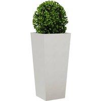 Berkfield Home Durable Garden Planter 35x35x75 cm Stainless Steel in Light Grey | Size: 35 x 35 x 75 cm
