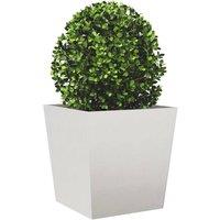 Berkfield Home Durable Garden Planter 50x50x50 cm Stainless Steel in Light Grey | Size: 50 x 50 x 50 cm