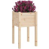 Berkfield Home Durable Garden Planter 50x50x70 cm Solid Pinewood in Light Tan | Size: 50 x 50 x 70 cm