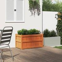 Berkfield Home Beautiful Garden Planter Wax Brown 90x50x50 cm Solid Wood Pine | Size: 90 x 50 x 50 cm