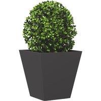 Berkfield Home Durable Garden Planter Black 30x30x30 cm Steel | Size: 30 x 30 x 30 cm