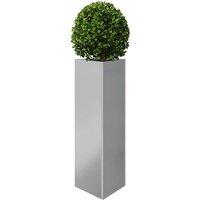 Berkfield Home Durable Garden Planter Triangular 30x26x75 cm Galvanized Steel in Silver | Size: 30 x 26 x 75 cm