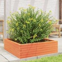 Berkfield Home Decorative Garden Planter Wax Brown 80x80x23 cm Solid Wood Pine | Size: 80 x 80 x 23 cm