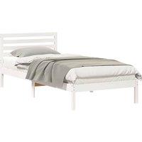 Berkfield Home Elegant with Headboard White 90 x 220 cm Solid pine wood