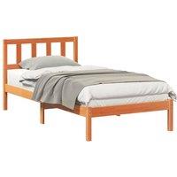 Berkfield Home Modern with Headboard Wax brown 75 x 190 cm Solid pine wood