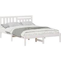 Berkfield Home Modern with Headboard White 120 x 200 cm Solid pine wood