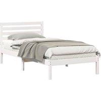 Berkfield Home Elegant with Headboard White 100 x 200 cm Solid pine wood