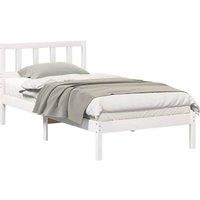Berkfield Home Modern with Headboard White 90 x 190 cm Solid pine wood