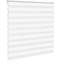 Berkfield Home Elegant Zebra Blind White 145x150 cm Fabric Width 140.9 cm Polyester