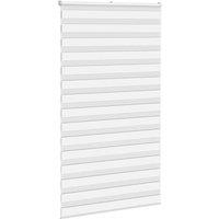 Berkfield Home Elegant Zebra Blind White 120x200 cm Fabric Width 115.9 cm Polyester