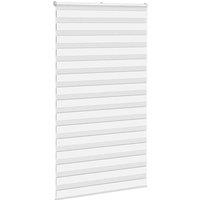 Berkfield Home Elegant Zebra Blind White 125x230 cm Fabric Width 120.9 cm Polyester